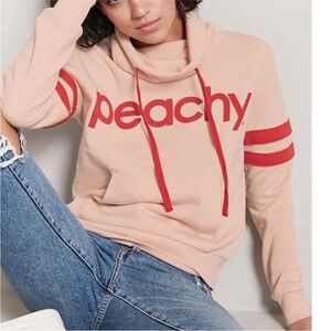 Peachy Graphic Hoodie with Red Accents Forever 21